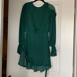 Long sleeve green dress